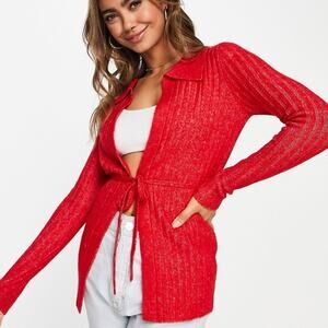 ASOS Design Red Cardigan